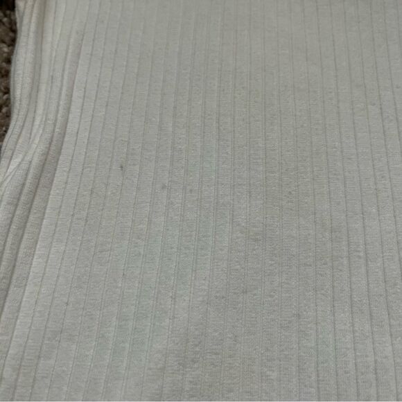 Silence + Noise Off Shoulder Ribbed Mini Bell Sleeve Cropped Fitted Sweater - Picture 3 of 12